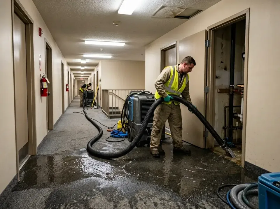 multi-unit-apartment-hallway-f-005 — frequently asked questions, Emergency Burst Pipe Water Extraction & Removal in Belveder…